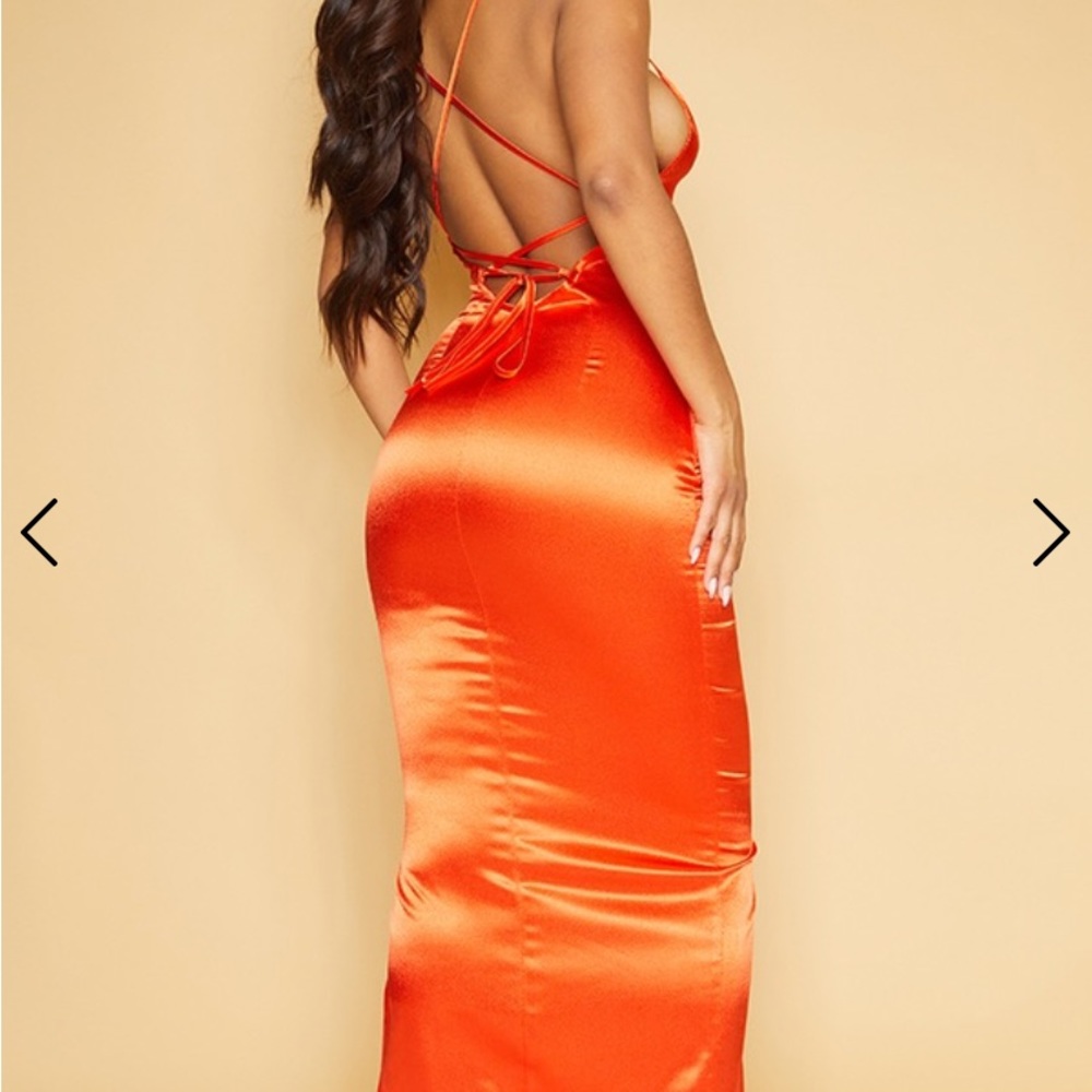 Orange Silk Dress